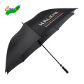 62 inch manual open custom logo stand black golf umbrella